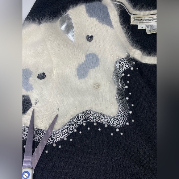 Vintage Angora Blend Long Sleeve Sweeter Dress Plus Size 3X - Picture 10 of 13